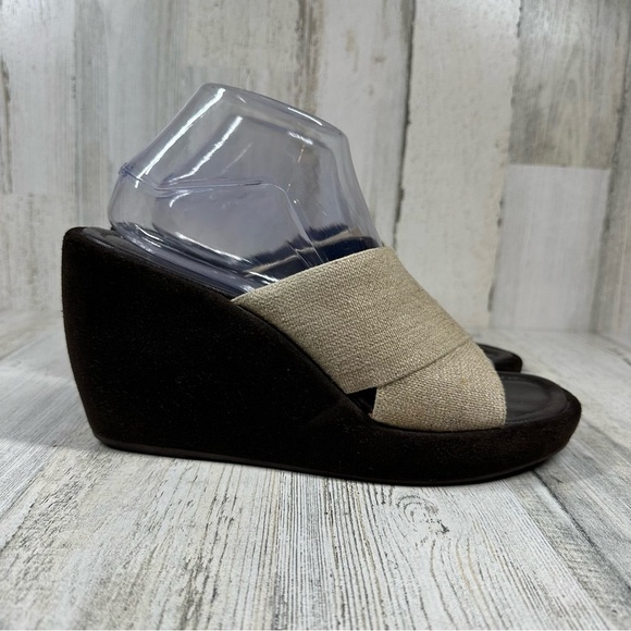 Donald J. Pliner Reyna Tan Linen Wedge Sandals #1360 - Picture 11 of 12